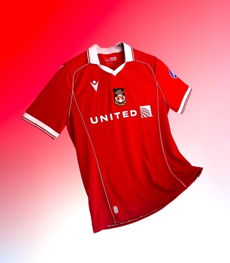 wrexham new home shirt in red
